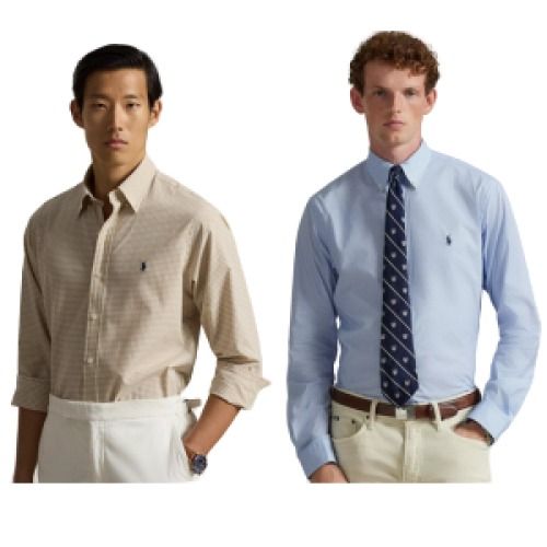 Ralph Lauren Men's Gingham Stretch Poplin Shirt