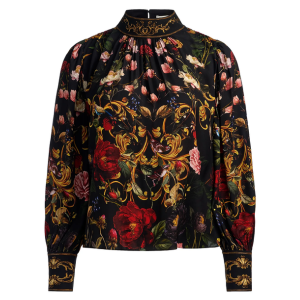 Alice + Olivia Marion Printed Mock Turtleneck Blouse