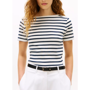 Tommy Hilfiger Women's Ribbed Boxy Crew Neck T-Shirt