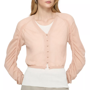 Lafayette 148 New York Sleeve Cropped Cardigan