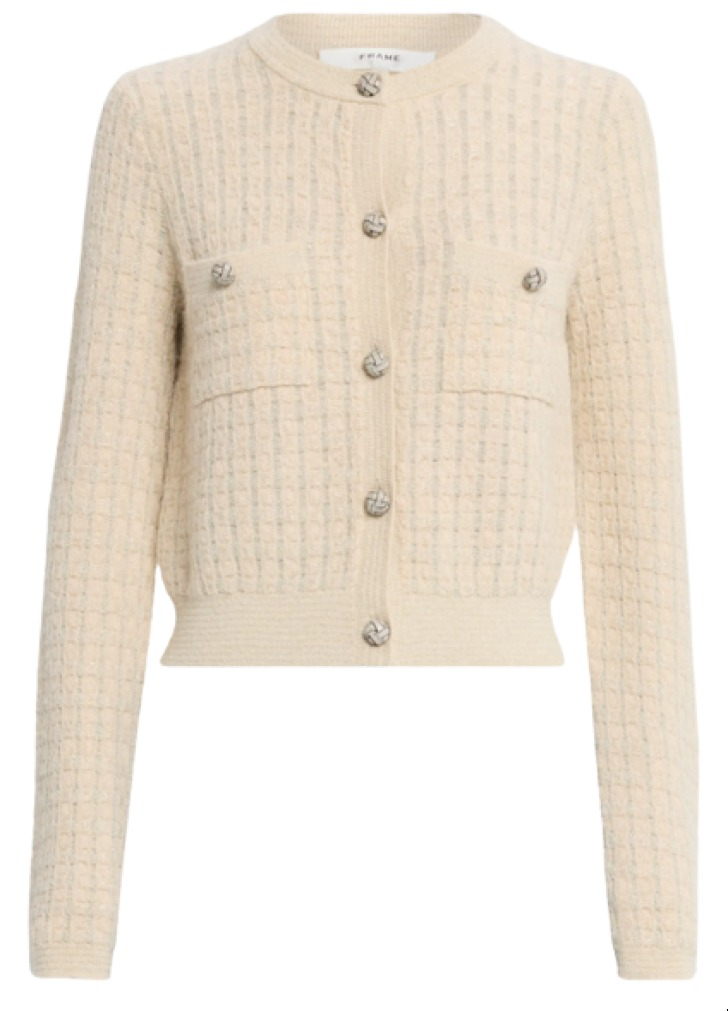 Frame The Lurex Check Cardigan