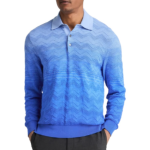 Missoni Dégradé Crochet-Knit Polo Shirt