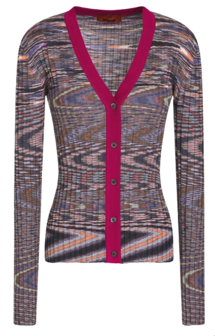 Missoni Space-Dyed Ribbed Cashmere & Silk-Blend Cardigan