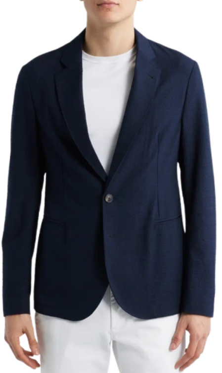 Emporio Armani Seersucker Soft Jacket