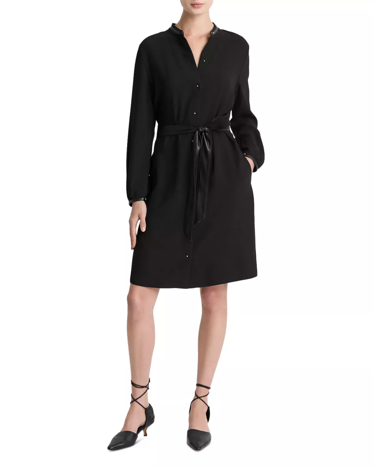 Vince Long Sleeve Shirt Dress