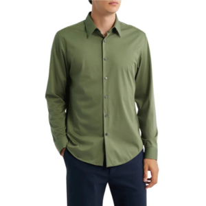 Theory Sylvain ND Structure Knit Button-Up Shirt