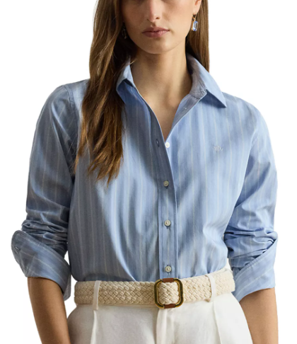 Ralph Lauren Classic Fit Striped Broadcloth Shirt