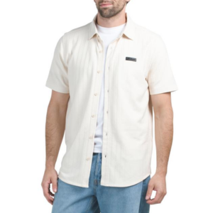 Karl Lagerfeld Paris Knit Short Sleeve Shirt