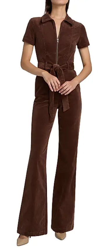 Alice + Olivia Gorgeous Corduroy Wide-Leg Jumpsuit