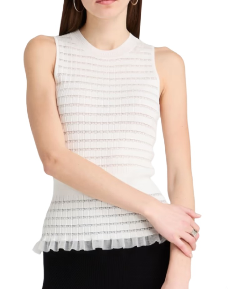 3.1 Phillip Lim Ruffled Ribbed-Knit Tank
