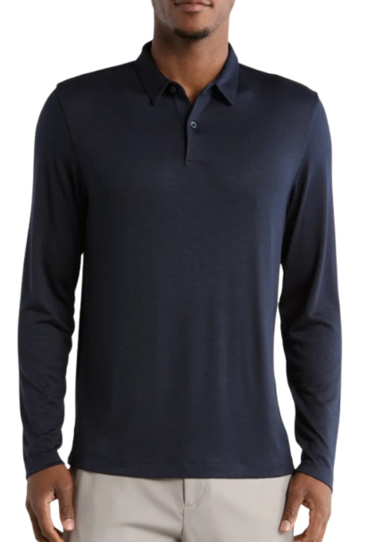 Theory Bron Long Sleeve Jersey Polo