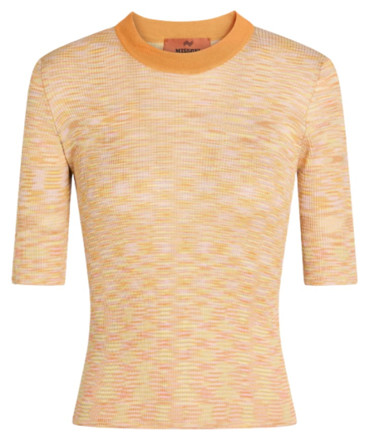 Missoni Space-Dyed Ribbed Silk Top