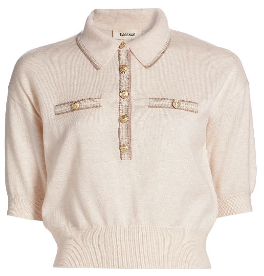 Lagence Masaki Knit Short-Sleeve Sweater