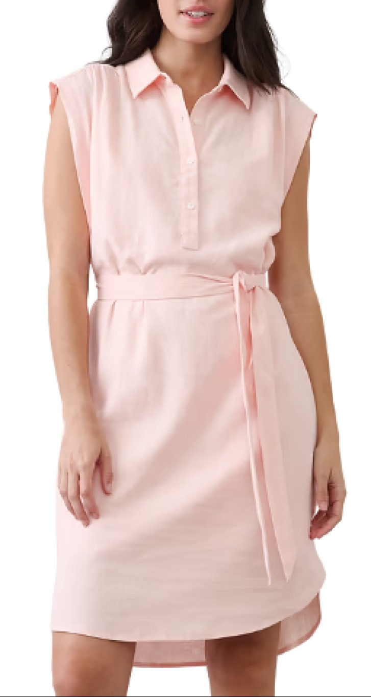 Banana Republic Linen-Blend Knee-Length Shirtdress