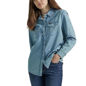 Wrangler Women's Boyfriend Denim Shirt