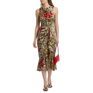Cinq à Sept Silk Midi-Dress