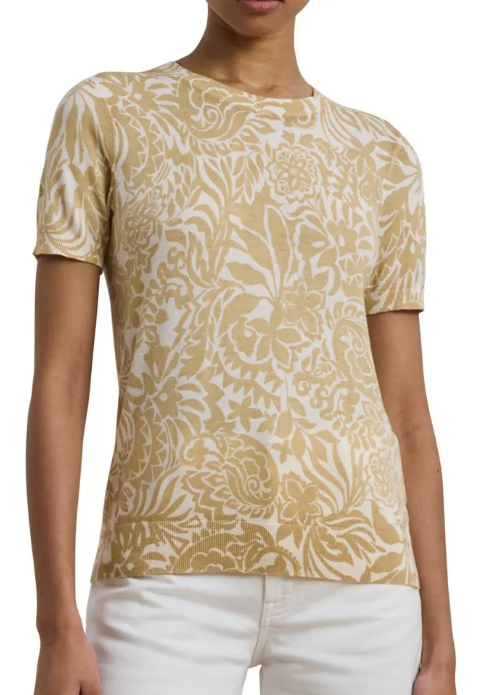 Ralph Lauren Floral Cotton Blend Sweater