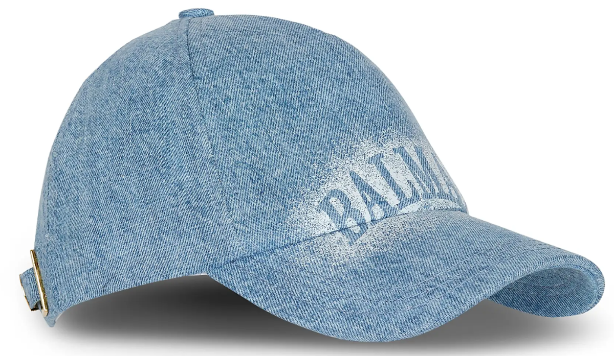 Balmain Logo Denim Baseball Cap