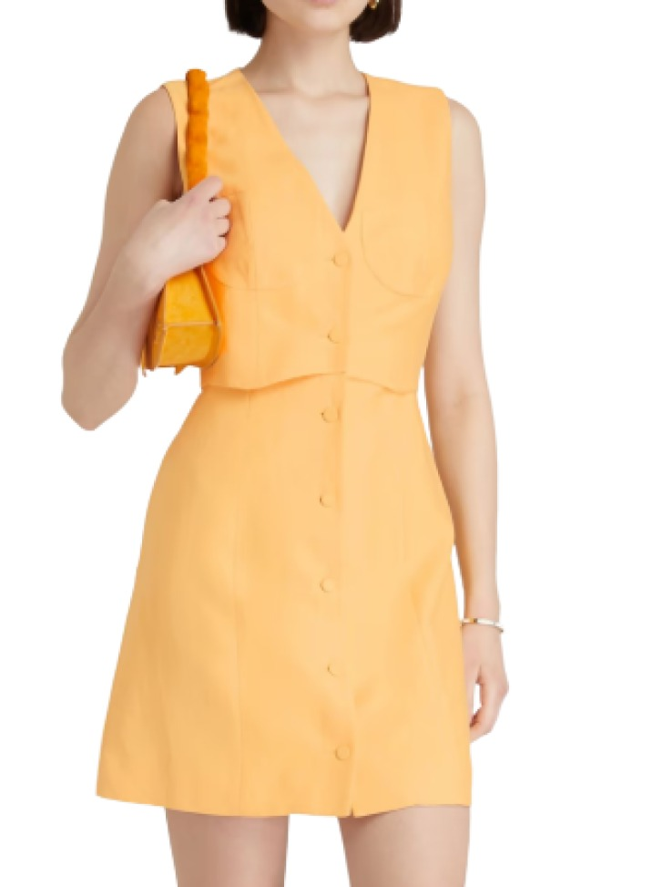 Sandro Layered Twill Mini Dress