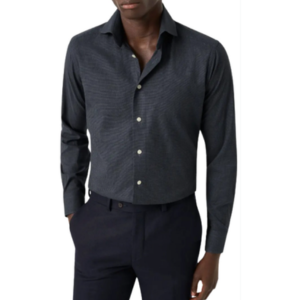 Eton Fit Houndstooth Flannel Dress Shirt