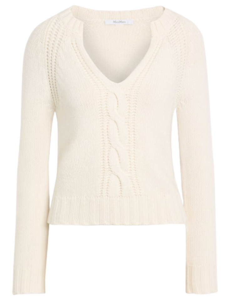 Max Mara Cancan Cable-Knit Cashmere Sweater