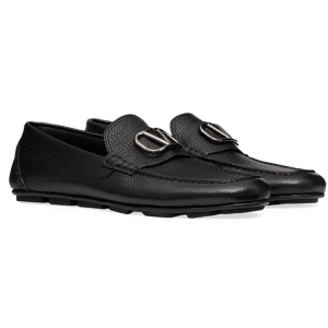 Valentino Garavani VLogo Calfskin Driving Shoes