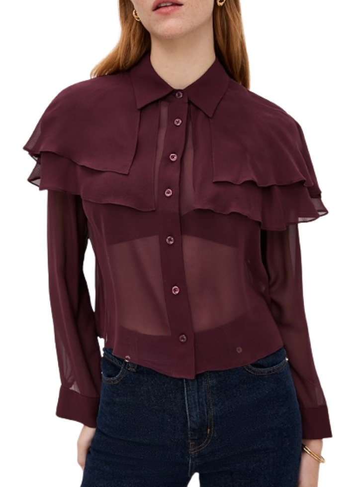 Frame The Silk Cape Blouse