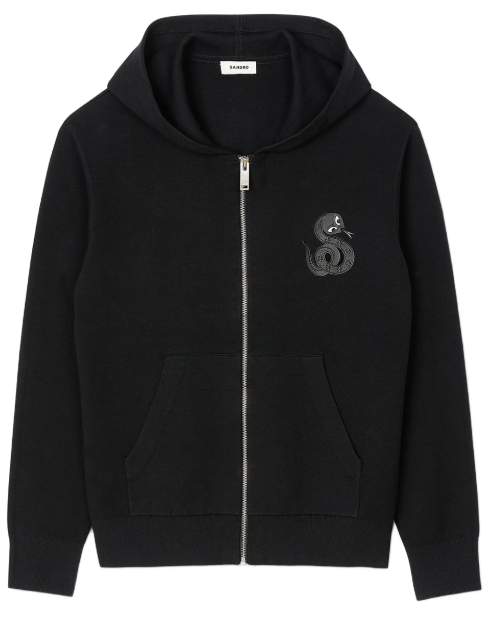 Sandro Snake Zip Hoodie