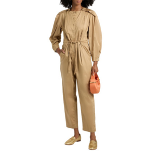 Farm Rio Belted Cotton-Blend Jumpsuit