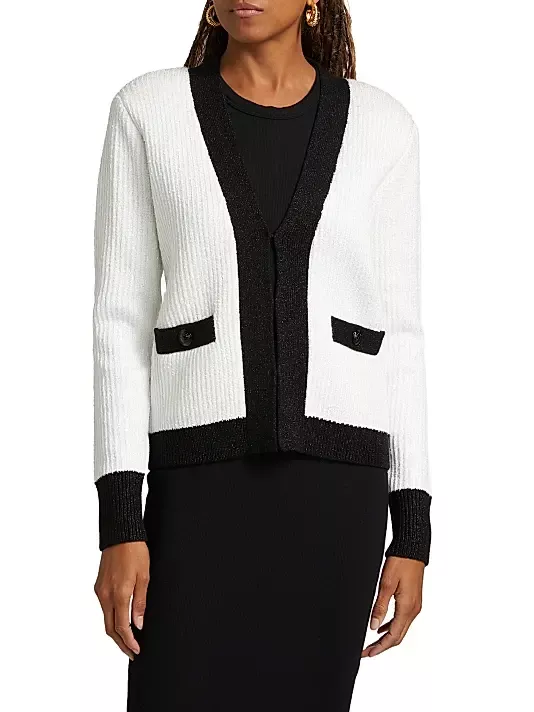 L'agence Jinny Sequin Knit Cardigan