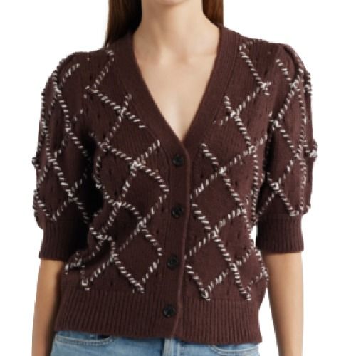 Rails Isla Whipstitch Elbow Sleeve Cardigan