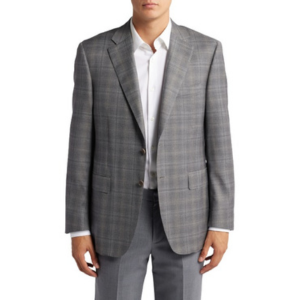 Canali Regular Fit Plaid Wool Sports Coat