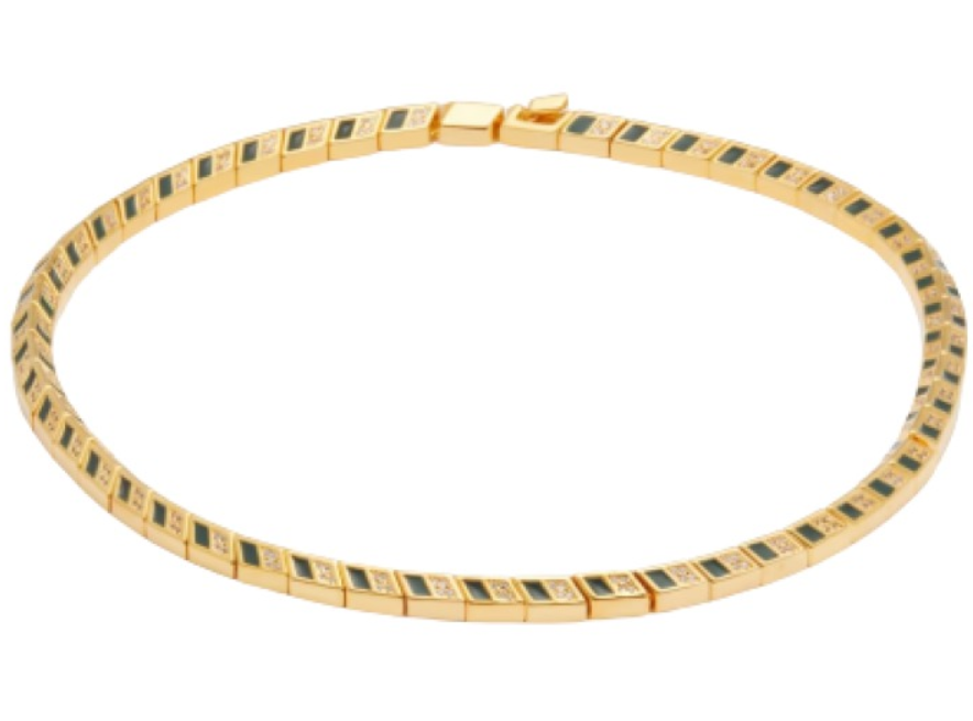 Zimmermann Gold-Tone, Enamel & Crystal Choker