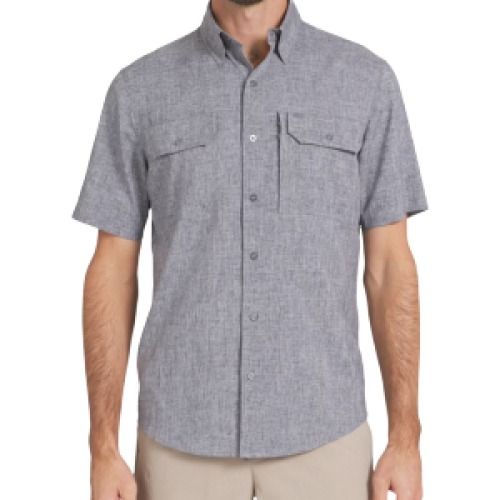 Chaps Men's Tech Chambray Short Sleeve Shirt