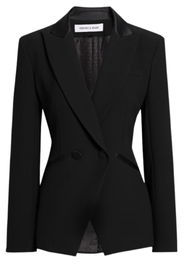 Veronica Beard Rickie Dickey Double-Breasted Crepe Blazer