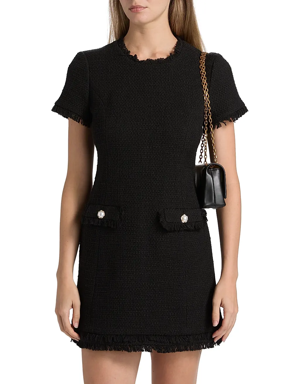 Cinq à Sept   Brandi Tweed Raw-Edge Minidress