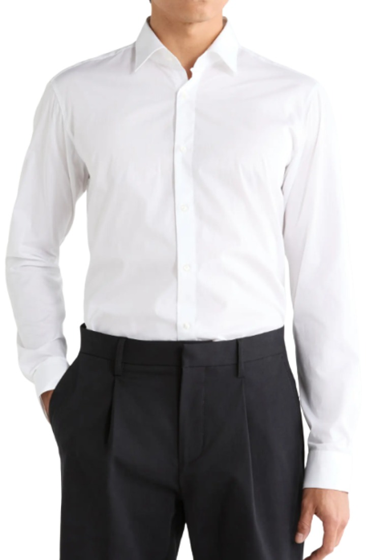 Boss Valerio Solid Cotton Button-Up Shirt