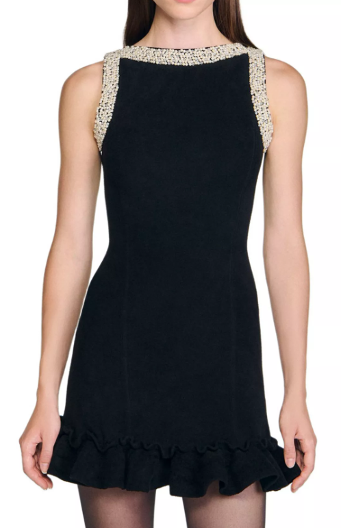 Sandro Short Beaded Dress