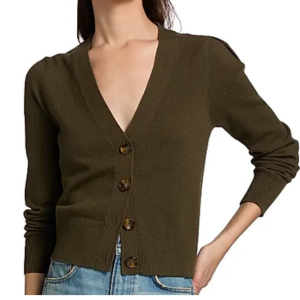 Veronica Beard Solene Cashmere V-Neck Cardigan