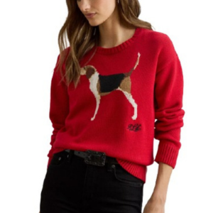 Ralph Lauren Women's Cotton Dog Sweater
