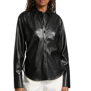 Rag & Bone Leah Faux Leather Shirt