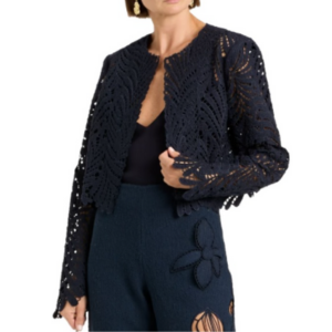 Oscar De La Cutout Wool-Blend Jacket