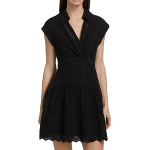 Alice + Olivia Mila Eyelet Linen Minidress