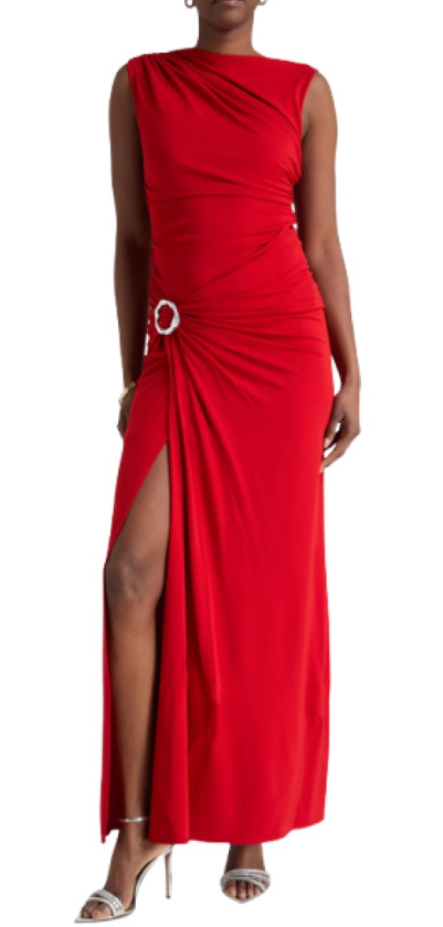 Simkhai Blaine Ruched Stretch-Jersey Gown