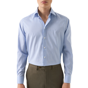 Eton Check Cotton Dress Shirt