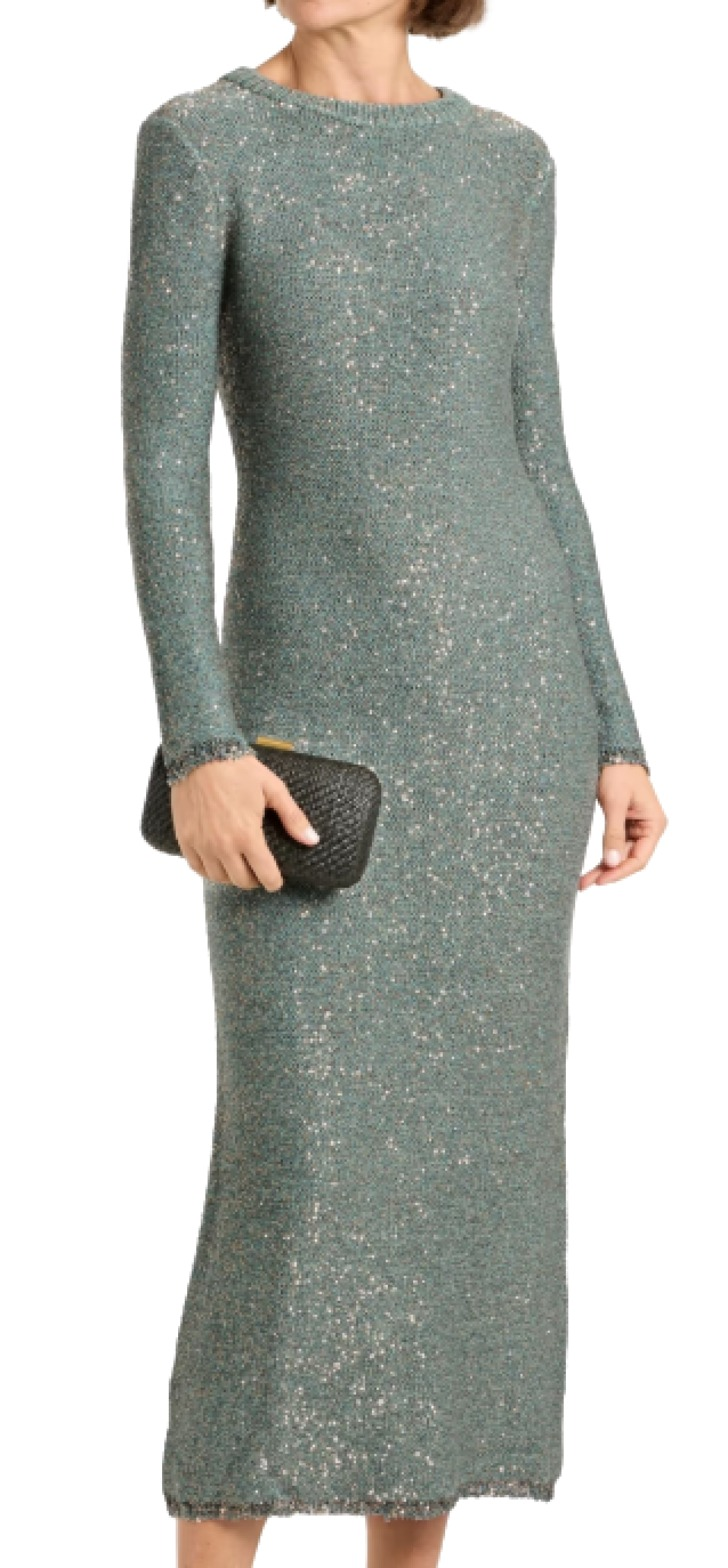 Altuzarra Cindy Sequin-Embellished Stretch-Knit Midi Dress