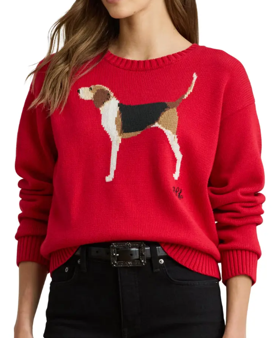 Ralph Lauren Intarsia Foxhound Sweater
