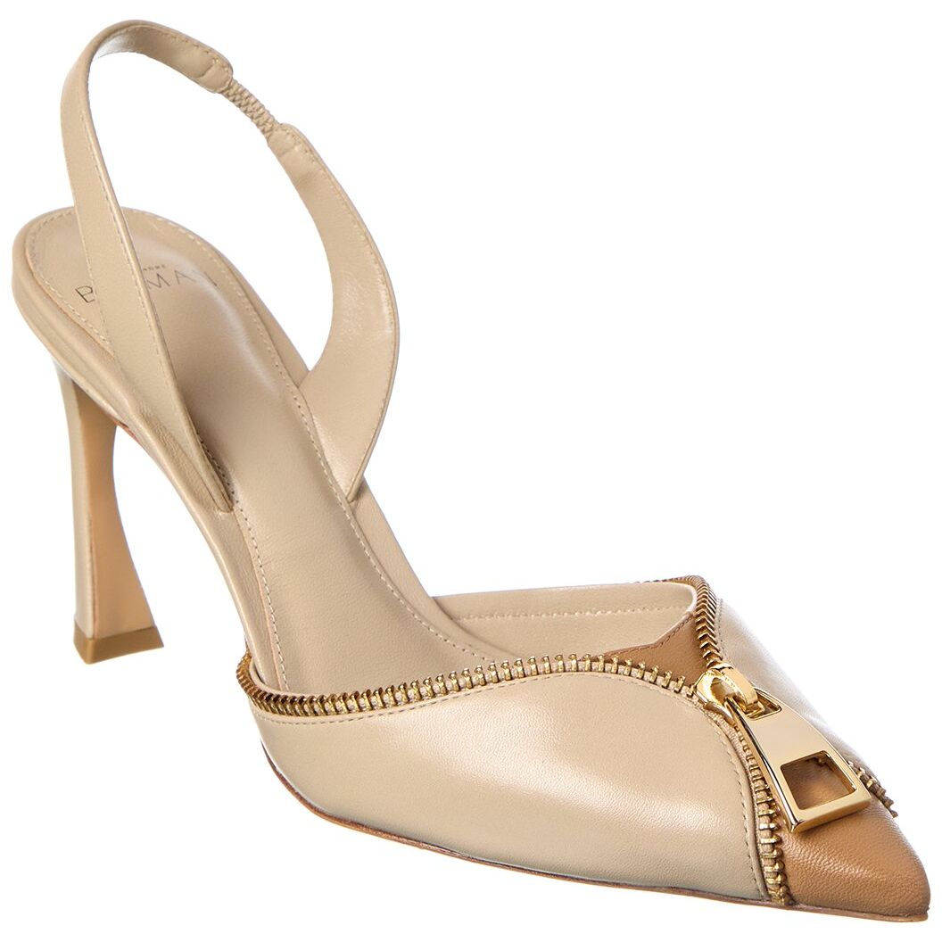 Alexandre Birman Zoe 85 Leather Slingback Pumps