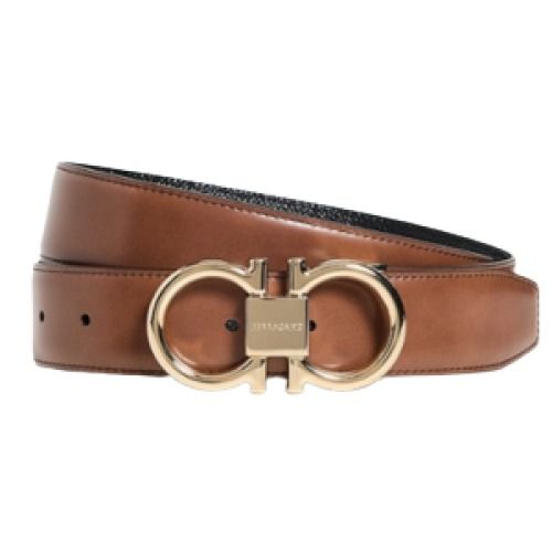 Ferragamo Double Gancini Reversible Leather Belt