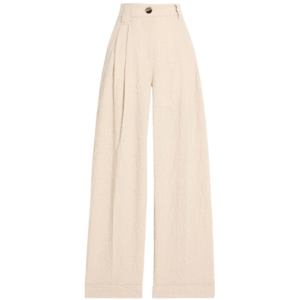 Ganni Cloqué Straight-Leg Pants